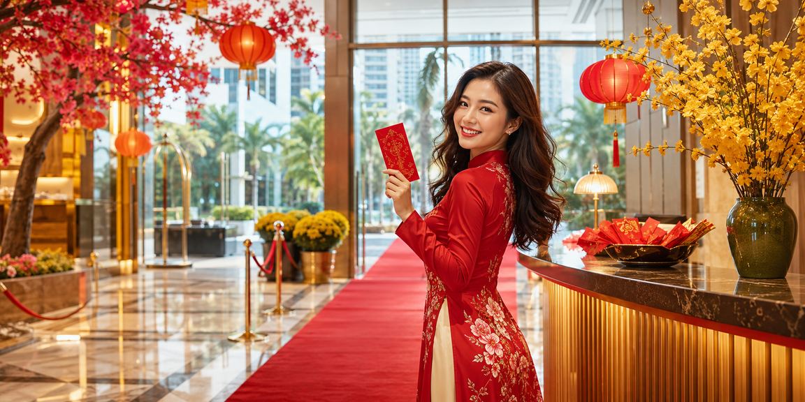 Không khí lễ hội đèn lồng và phong bì đỏ may mắn tại TP. Hồ Chí Minh với ưu đãi game đặc biệt