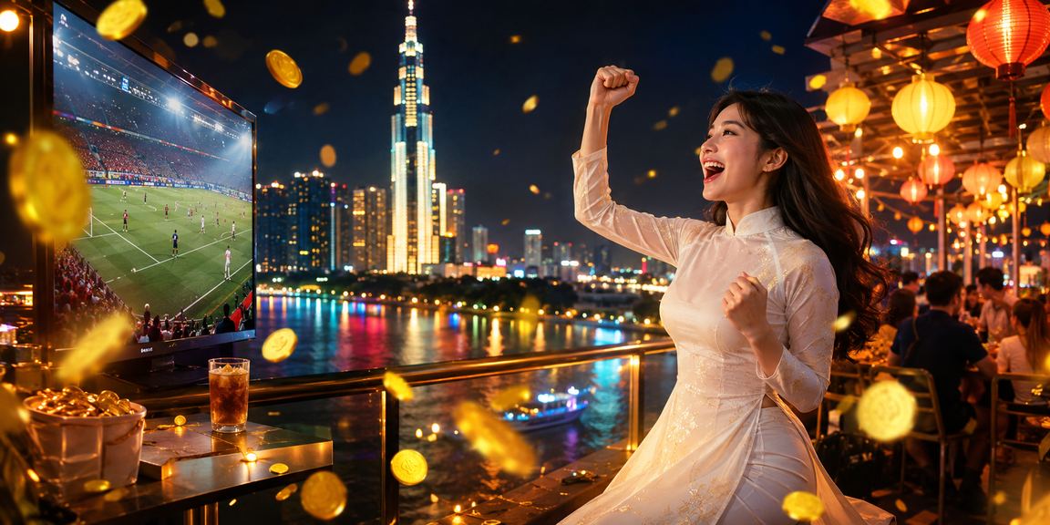 Người phụ nữ mặc áo dài tại TP. Hồ Chí Minh theo dõi thể thao và giải trí online
